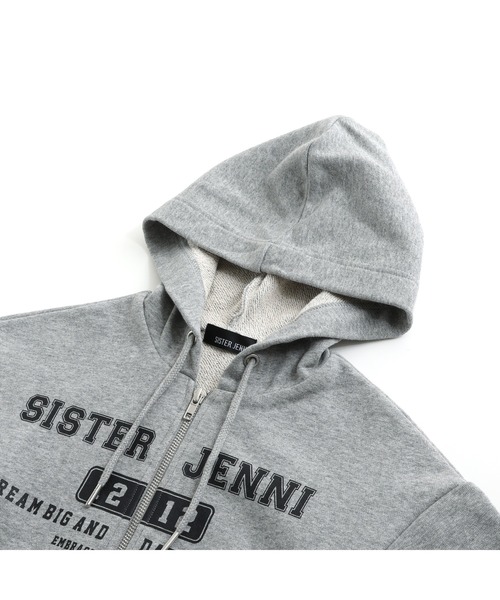 SISTER JENNI(SISTER JENNI)の「【コットン100%】ショート丈ダブルZIPパーカー(パーカー・キッズ・グレー/ブラック/アイボリー・140cm/150cm/160cm/130cm)」の19枚目の写真