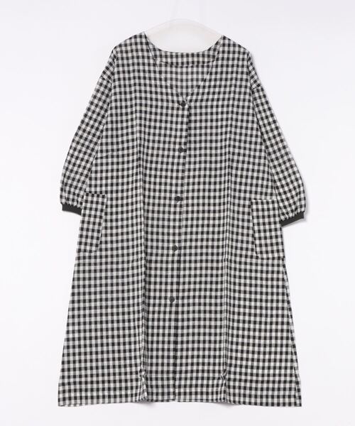 新品未使用＊希少品＊slowly but surely＊リネン2way割烹着 エプロン 割烹着 おしゃれ 羽織り コットンリネン 2way