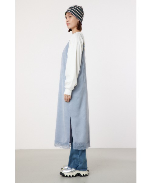 RODEO CROWNS WIDE BOWL（ロデオクラウンズワイドボウル）の「サテンレースキャミワンピース（ワンピース・レディース・グレー/ブラック/オレンジ・FREE）」の17枚目の写真