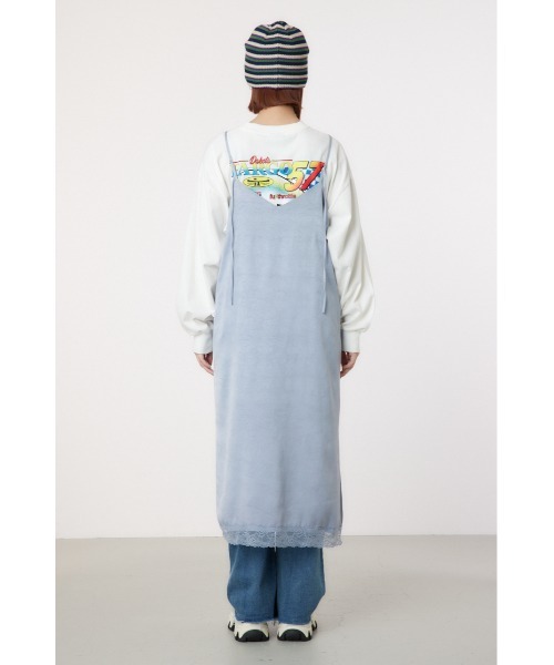 RODEO CROWNS WIDE BOWL（ロデオクラウンズワイドボウル）の「サテンレースキャミワンピース（ワンピース・レディース・グレー/ブラック/オレンジ・FREE）」の18枚目の写真