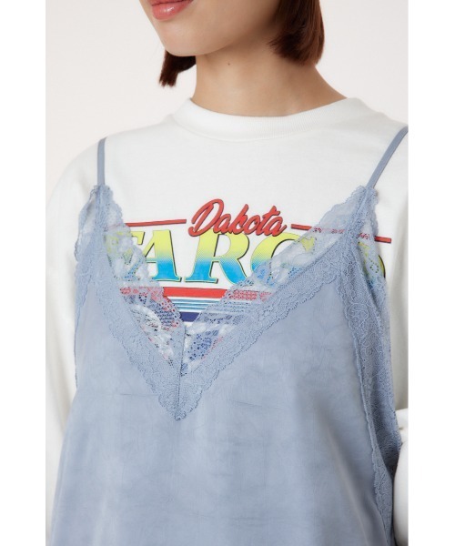 RODEO CROWNS WIDE BOWL（ロデオクラウンズワイドボウル）の「サテンレースキャミワンピース（ワンピース・レディース・グレー/ブラック/オレンジ・FREE）」の19枚目の写真