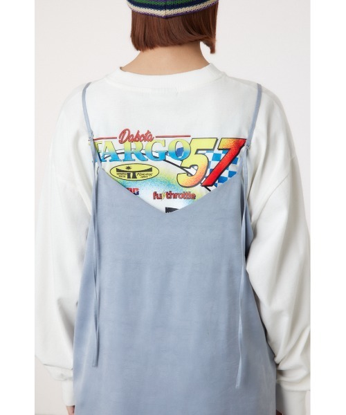 RODEO CROWNS WIDE BOWL（ロデオクラウンズワイドボウル）の「サテンレースキャミワンピース（ワンピース・レディース・グレー/ブラック/オレンジ・FREE）」の20枚目の写真