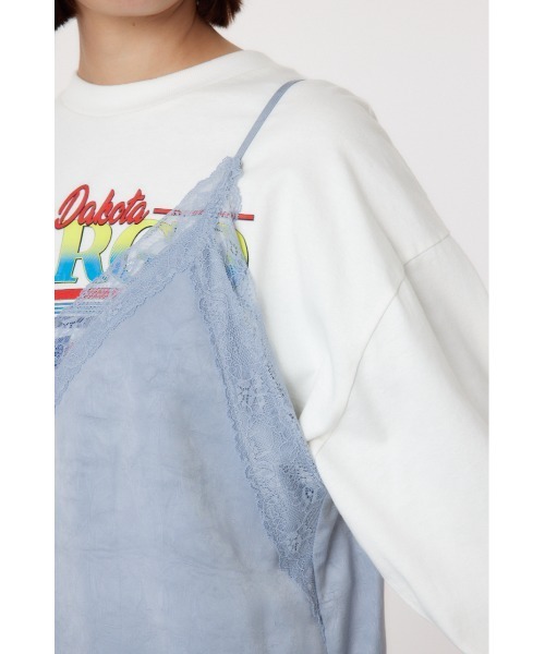 RODEO CROWNS WIDE BOWL（ロデオクラウンズワイドボウル）の「サテンレースキャミワンピース（ワンピース・レディース・グレー/ブラック/オレンジ・FREE）」の21枚目の写真