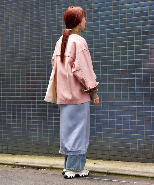 RODEO CROWNS WIDE BOWL（ロデオクラウンズワイドボウル）の「サテンレースキャミワンピース（ワンピース・レディース・グレー/ブラック/オレンジ・FREE）」の22枚目の写真