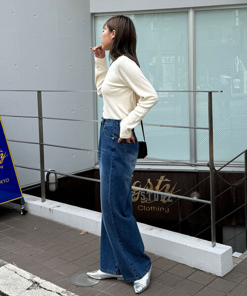 CIAOPANIC（チャオパニック）の「CPロゴピコレーストップス（Tシャツ/カットソー・レディース・ブラック/ブルー/ホワイト/ボルドー/ネイビー・ONE SIZE）」の11枚目の写真