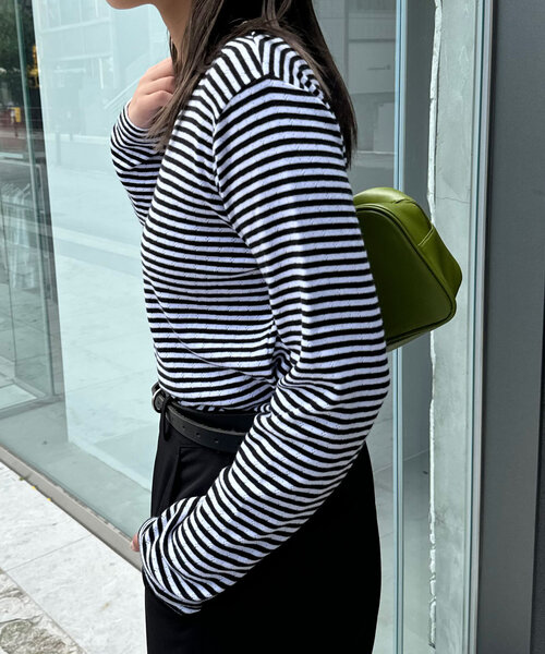 CIAOPANIC（チャオパニック）の「CPロゴピコレーストップス（Tシャツ/カットソー・レディース・ブラック/ブルー/ホワイト/ボルドー/ネイビー・ONE SIZE）」の15枚目の写真