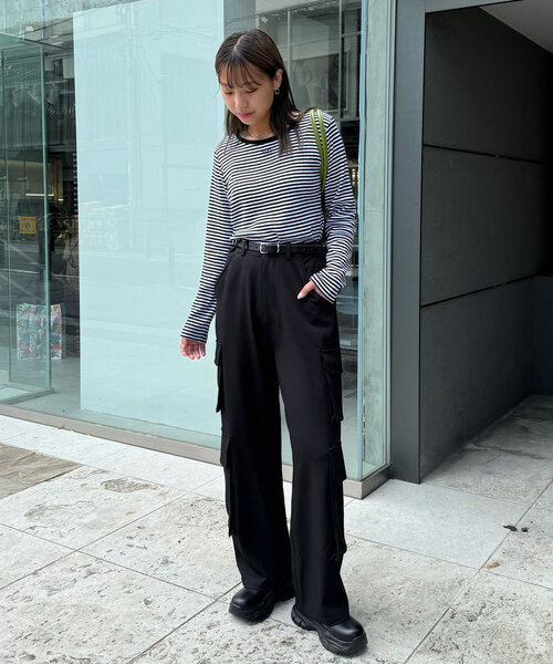 CIAOPANIC（チャオパニック）の「CPロゴピコレーストップス（Tシャツ/カットソー・レディース・ブラック/ブルー/ホワイト/ボルドー/ネイビー・ONE SIZE）」の17枚目の写真