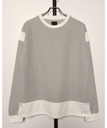 MMMM（エムエムエムエム）の「MMMM/ジャガード ブロッキング ロングスリーブTEE（Tシャツ/カットソー）」