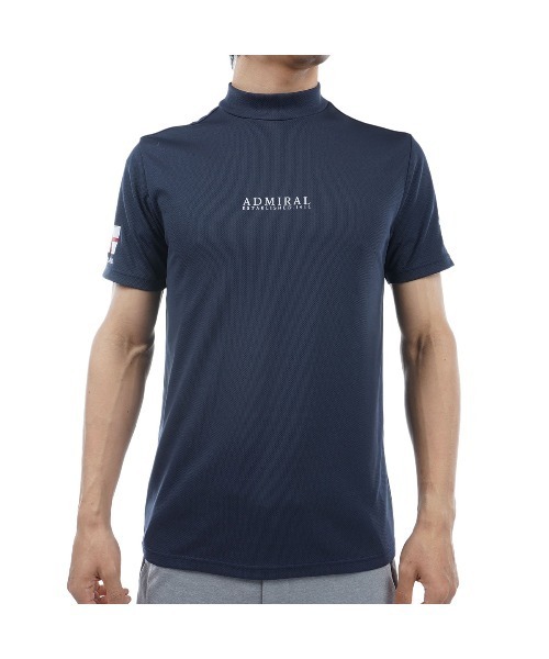 Admiral Golf（アドミラル　ゴルフ）の「ﾌﾗｯｸﾞ ﾓｯｸｼｬﾂ（Tシャツ/カットソー・メンズ・ブラック/ホワイト/ネイビー・LL/M/L）」の3枚目の写真