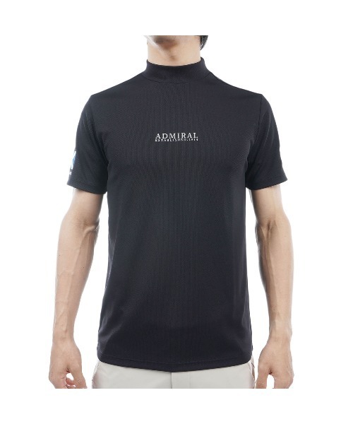 Admiral Golf（アドミラル　ゴルフ）の「ﾌﾗｯｸﾞ ﾓｯｸｼｬﾂ（Tシャツ/カットソー・メンズ・ブラック/ホワイト/ネイビー・LL/M/L）」の2枚目の写真