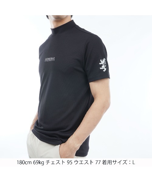 Admiral Golf（アドミラル　ゴルフ）の「ﾌﾗｯｸﾞ ﾓｯｸｼｬﾂ（Tシャツ/カットソー・メンズ・ブラック/ホワイト/ネイビー・LL/M/L）」の4枚目の写真