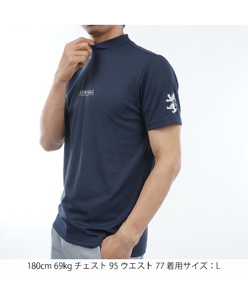 Admiral Golf（アドミラル　ゴルフ）の「ﾌﾗｯｸﾞ ﾓｯｸｼｬﾂ（Tシャツ/カットソー・メンズ・ブラック/ホワイト/ネイビー・LL/M/L）」の6枚目の写真