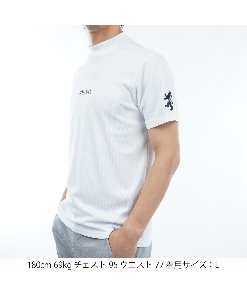 Admiral Golf（アドミラル　ゴルフ）の「ﾌﾗｯｸﾞ ﾓｯｸｼｬﾂ（Tシャツ/カットソー・メンズ・ブラック/ホワイト/ネイビー・LL/M/L）」の7枚目の写真