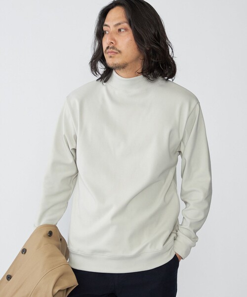 SHIPS(シップス)の「SHIPS:〈吸湿発熱〉モイスチャー モックネック プルオーバー(Tシャツ/カットソー・メンズ・チャコールグレー/ホワイト/シルバーグレー・SMALL/MEDIUM/LARGE/X-LARGE)」の3枚目の写真