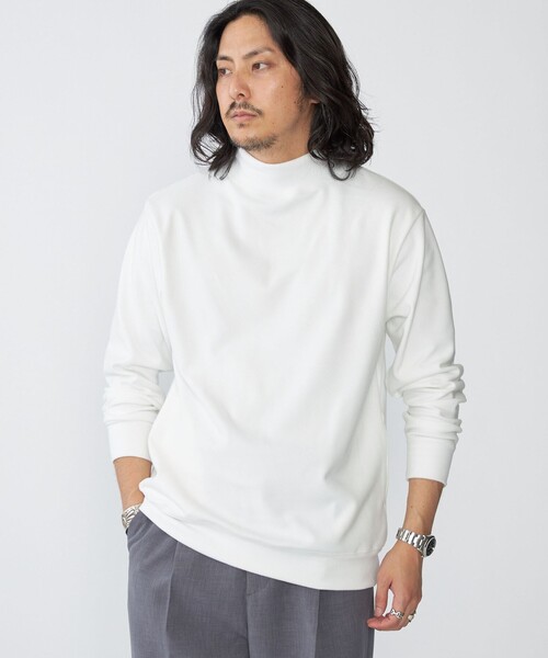 SHIPS(シップス)の「SHIPS:〈吸湿発熱〉モイスチャー モックネック プルオーバー(Tシャツ/カットソー・メンズ・チャコールグレー/ホワイト/シルバーグレー・SMALL/MEDIUM/LARGE/X-LARGE)」の10枚目の写真