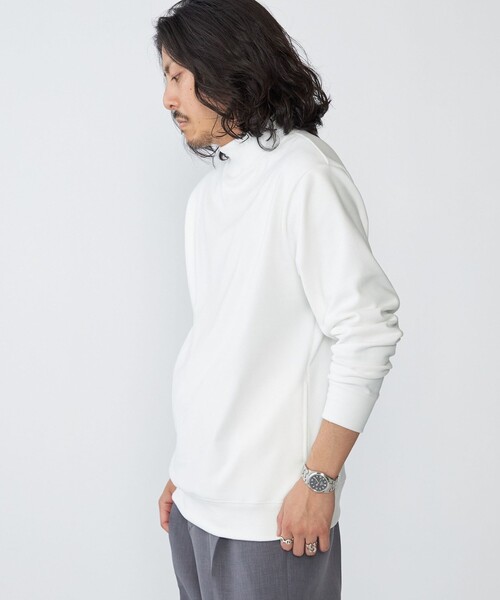 SHIPS(シップス)の「SHIPS:〈吸湿発熱〉モイスチャー モックネック プルオーバー(Tシャツ/カットソー・メンズ・チャコールグレー/ホワイト/シルバーグレー・SMALL/MEDIUM/LARGE/X-LARGE)」の12枚目の写真