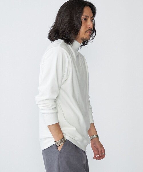 SHIPS(シップス)の「SHIPS:〈吸湿発熱〉モイスチャー モックネック プルオーバー(Tシャツ/カットソー・メンズ・チャコールグレー/ホワイト/シルバーグレー・SMALL/MEDIUM/LARGE/X-LARGE)」の14枚目の写真