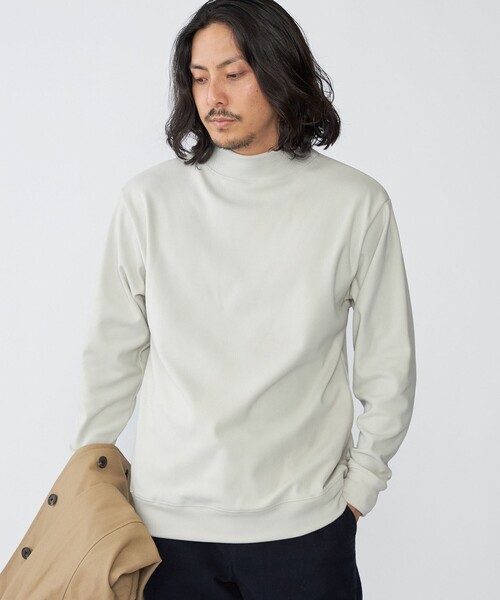 SHIPS(シップス)の「SHIPS:〈吸湿発熱〉モイスチャー モックネック プルオーバー(Tシャツ/カットソー・メンズ・チャコールグレー/ホワイト/シルバーグレー・SMALL/MEDIUM/LARGE/X-LARGE)」の15枚目の写真