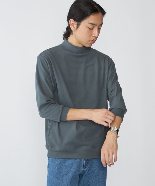 SHIPS(シップス)の「SHIPS:〈吸湿発熱〉モイスチャー モックネック プルオーバー(Tシャツ/カットソー・メンズ・チャコールグレー/ホワイト/シルバーグレー・SMALL/MEDIUM/LARGE/X-LARGE)」の16枚目の写真