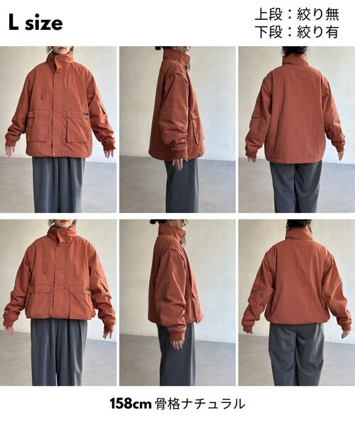 CPCM(シーピーシーエム)の「2WAYNCスタンドネックマンパ(ブルゾン・レディース・オレンジ/ブラック/カーキ・LARGE/MEDIUM)」の4枚目の写真