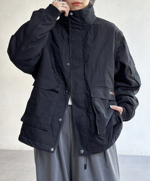 CPCM(シーピーシーエム)の「2WAYNCスタンドネックマンパ(ブルゾン・レディース・オレンジ/ブラック/カーキ・LARGE/MEDIUM)」の8枚目の写真