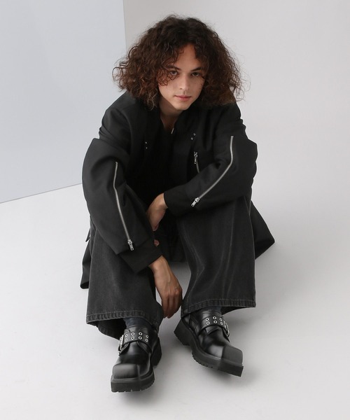 HARE(ハレ)の「バックルスクエアシューズ(HARE)(ドレスシューズ・メンズ・ブラック・MEDIUM/LARGE)」の4枚目の写真