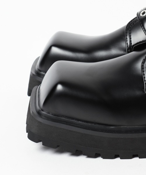 HARE(ハレ)の「バックルスクエアシューズ(HARE)(ドレスシューズ・メンズ・ブラック・MEDIUM/LARGE)」の11枚目の写真