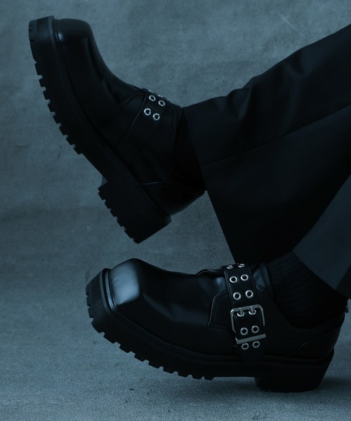 HARE(ハレ)の「バックルスクエアシューズ(HARE)(ドレスシューズ・メンズ・ブラック・MEDIUM/LARGE)」の22枚目の写真