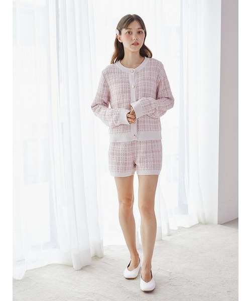 ルームウェア・パジャマ gelato pique Check pattern cardigan PWNT245127 Amazon | [ジェラート ピケ] チェック柄カーディガン PWNT245127