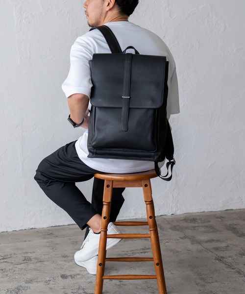 VitaFelice(ヴィータフェリーチェ)の「ユニセックスビジネスリュックサック(バックパック/リュック・メンズ・ブラック/ダークブラウン/ダークグレー・FREE)」の8枚目の写真