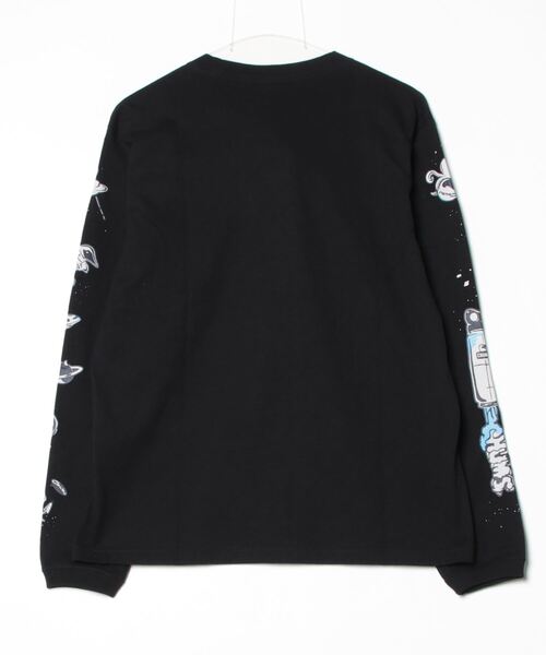 CHUMS(チャムス)の「CHUMS/チャムス ロンT/長袖ティシャツ/カットソー 袖プリント CH01-2454(Tシャツ/カットソー・メンズ・ライトブルー/グレイッシュベージュ/ブラック/ホワイト・M/L/XL)」の5枚目の写真