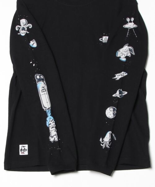 CHUMS(チャムス)の「CHUMS/チャムス ロンT/長袖ティシャツ/カットソー 袖プリント CH01-2454(Tシャツ/カットソー・メンズ・ライトブルー/グレイッシュベージュ/ブラック/ホワイト・M/L/XL)」の6枚目の写真