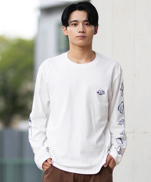 CHUMS/チャムス ロンT/長袖ティシャツ/カットソー 袖プリント CH01