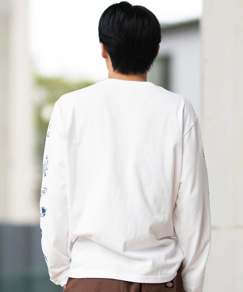 CHUMS(チャムス)の「CHUMS/チャムス ロンT/長袖ティシャツ/カットソー 袖プリント CH01-2454(Tシャツ/カットソー・メンズ・ライトブルー/グレイッシュベージュ/ブラック/ホワイト・M/L/XL)」の9枚目の写真