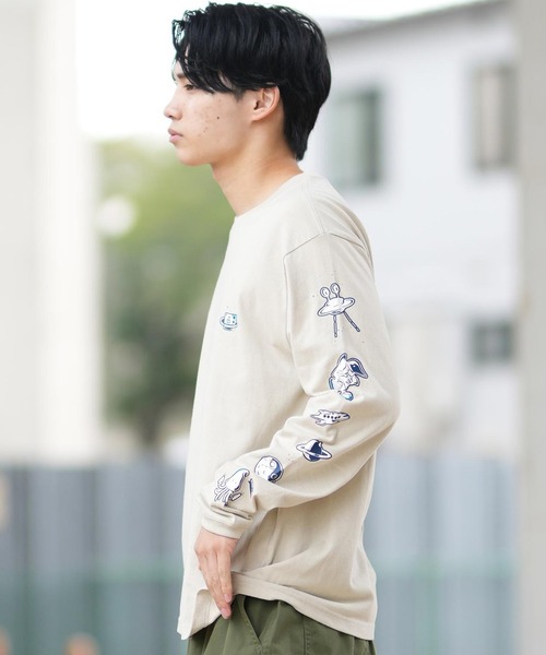 CHUMS(チャムス)の「CHUMS/チャムス ロンT/長袖ティシャツ/カットソー 袖プリント CH01-2454(Tシャツ/カットソー・メンズ・ライトブルー/グレイッシュベージュ/ブラック/ホワイト・M/L/XL)」の20枚目の写真