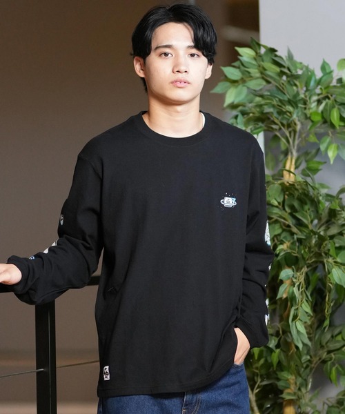CHUMS(チャムス)の「CHUMS/チャムス ロンT/長袖ティシャツ/カットソー 袖プリント CH01-2454(Tシャツ/カットソー・メンズ・ライトブルー/グレイッシュベージュ/ブラック/ホワイト・M/L/XL)」の13枚目の写真