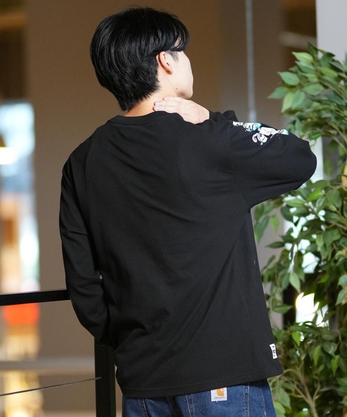 CHUMS(チャムス)の「CHUMS/チャムス ロンT/長袖ティシャツ/カットソー 袖プリント CH01-2454(Tシャツ/カットソー・メンズ・ライトブルー/グレイッシュベージュ/ブラック/ホワイト・M/L/XL)」の15枚目の写真