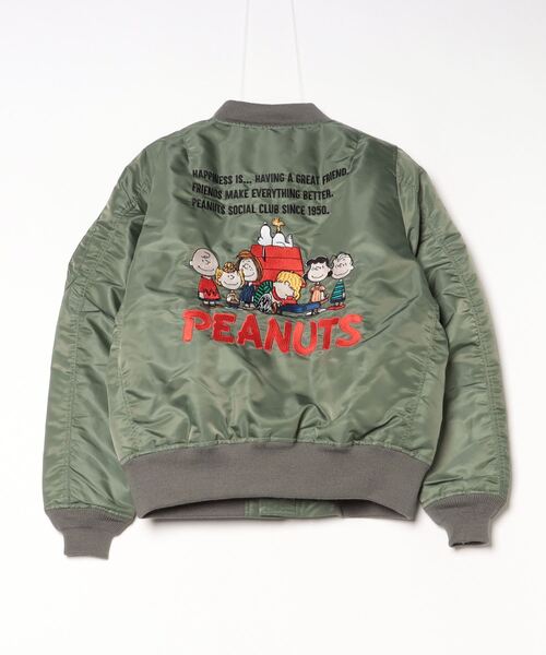 PEANUTS（ピーナッツ）の「《AVIREX×PEANUTS》ALLSTAR MA-1/アヴィレックス×ピーナッツ オールスターMA-1（MA-1・レディース・オリーブ・M/S）」の3枚目の写真