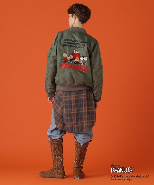 PEANUTS（ピーナッツ）の「《AVIREX×PEANUTS》ALLSTAR MA-1/アヴィレックス×ピーナッツ オールスターMA-1（MA-1・レディース・オリーブ・M/S）」の8枚目の写真