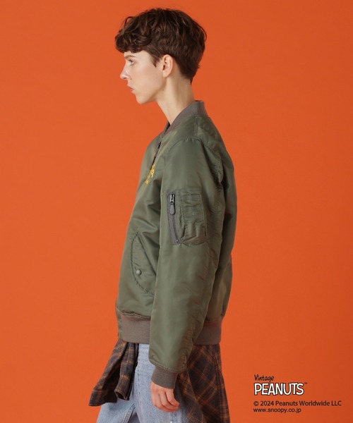 PEANUTS（ピーナッツ）の「《AVIREX×PEANUTS》ALLSTAR MA-1/アヴィレックス×ピーナッツ オールスターMA-1（MA-1・レディース・オリーブ・M/S）」の9枚目の写真