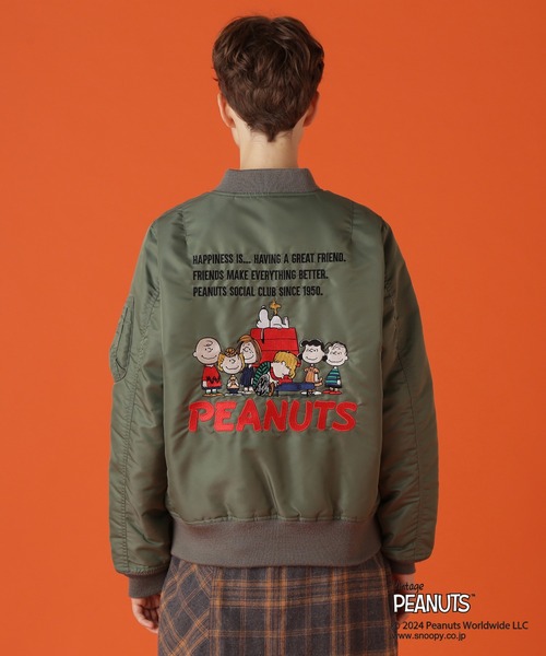 PEANUTS（ピーナッツ）の「《AVIREX×PEANUTS》ALLSTAR MA-1/アヴィレックス×ピーナッツ オールスターMA-1（MA-1・レディース・オリーブ・M/S）」の10枚目の写真