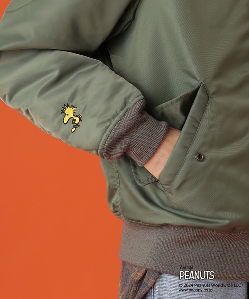 PEANUTS（ピーナッツ）の「《AVIREX×PEANUTS》ALLSTAR MA-1/アヴィレックス×ピーナッツ オールスターMA-1（MA-1・レディース・オリーブ・M/S）」の13枚目の写真