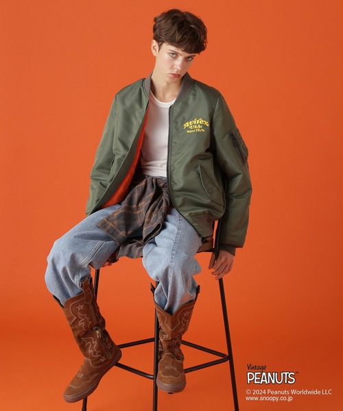 PEANUTS（ピーナッツ）の「《AVIREX×PEANUTS》ALLSTAR MA-1/アヴィレックス×ピーナッツ オールスターMA-1（MA-1・レディース・オリーブ・M/S）」の17枚目の写真