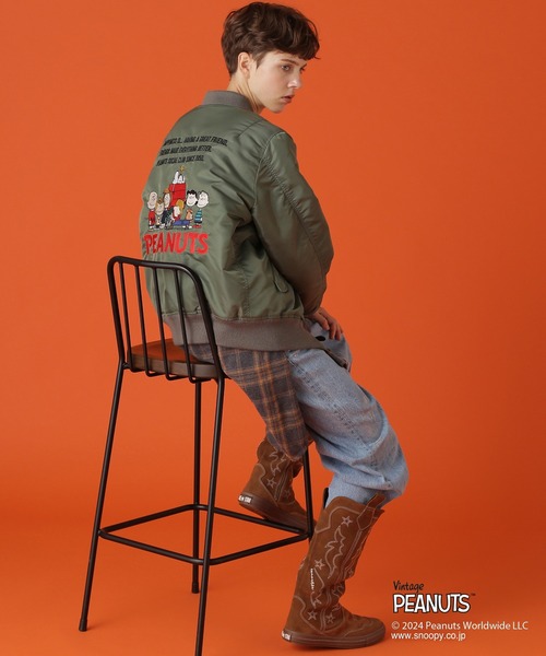 PEANUTS（ピーナッツ）の「《AVIREX×PEANUTS》ALLSTAR MA-1/アヴィレックス×ピーナッツ オールスターMA-1（MA-1・レディース・オリーブ・M/S）」の18枚目の写真