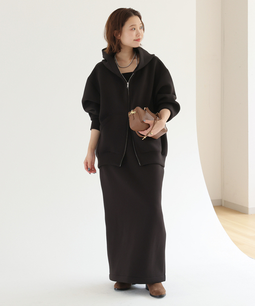 SLOBE IENA(スローブイエナ)の「《シルバージップ/追加3》ボリュームジップアップフーディー(パーカー・レディース・ブラック/グレー・FREE)」の7枚目の写真
