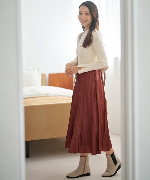 【セール】【洗える】オーロラサテンコンビ ワンピース（ワンピース）｜any SiS（エニィスィス）