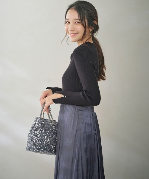 【セール】【洗える】オーロラサテンコンビ ワンピース（ワンピース）｜any SiS（エニィスィス）