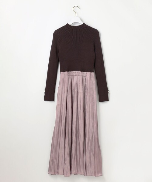 【セール】【洗える】オーロラサテンコンビ ワンピース（ワンピース）｜any SiS（エニィスィス）