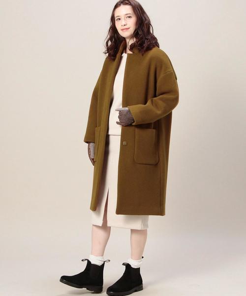 BEAUTY&YOUTH UNITED ARROWS（ビューティーアンドユースユナイテッドアローズ）の「BY モッサコクーンコート（その他アウター・レディース・ブラック/ブラウン・MEDIUM/SMALL）」の6枚目の写真