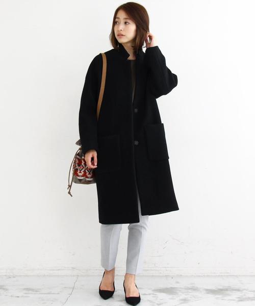 BEAUTY&YOUTH UNITED ARROWS（ビューティーアンドユースユナイテッドアローズ）の「BY モッサコクーンコート（その他アウター・レディース・ブラック/ブラウン・MEDIUM/SMALL）」の17枚目の写真